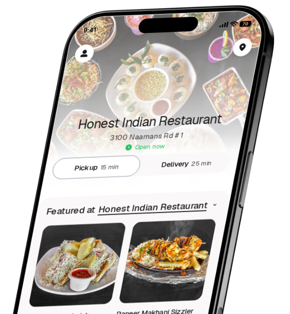 Honest Indian Restaurant app preview