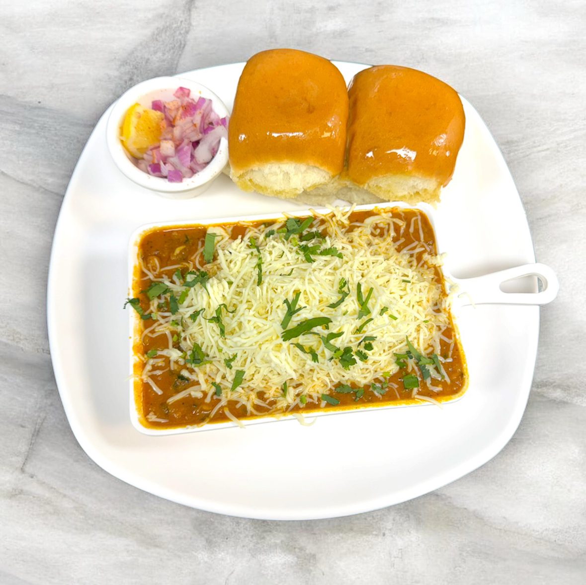 Cheese Bhaji Pav.