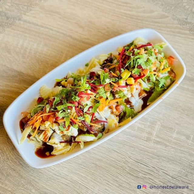 Aloo Tikki Chaat (Farali).