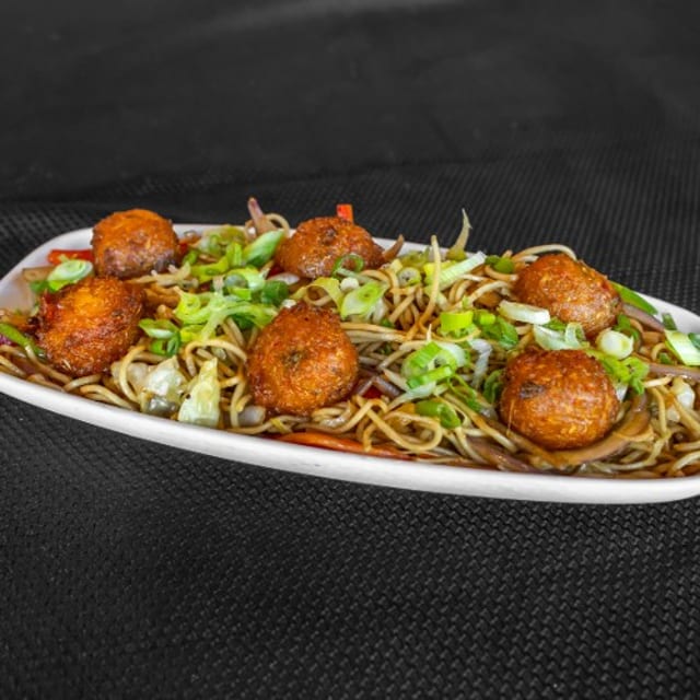 Vegetable Noodles with Manchurian.