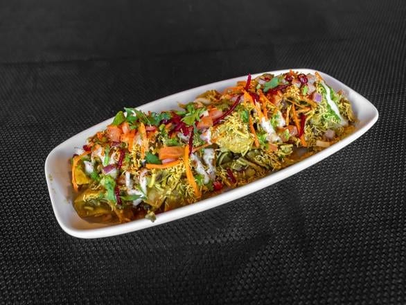 Cheese Papdi Chaat.
