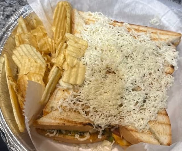 Veg Cheese Masala Grill Sandwich.