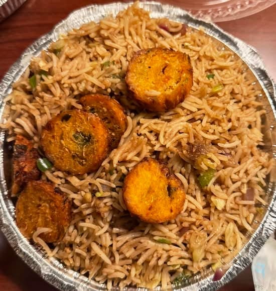 Veg Fried Rice with Manchurian.